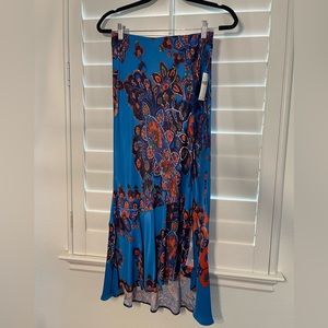Anthropologie sz S Maeve blue skirt with slit